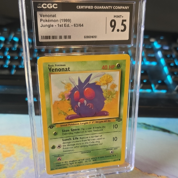 Venonat Pokmon Card 1st Edition - threedaughtersproperties.com
